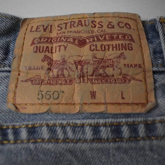 Levi's 560 Comfort Fit Light Wash Blue Jeans 40x30 - Picture 2 of 4